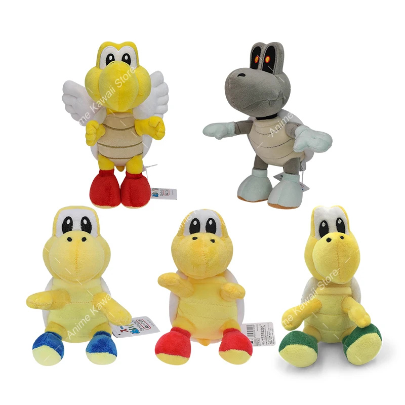 Color: Orchid - Super Mario Plush Toy Koopa Troopas Red Green Turtle Tortoise Kawaii Dry Bones Stuffed Animal Doll for Children Christmas Gifts