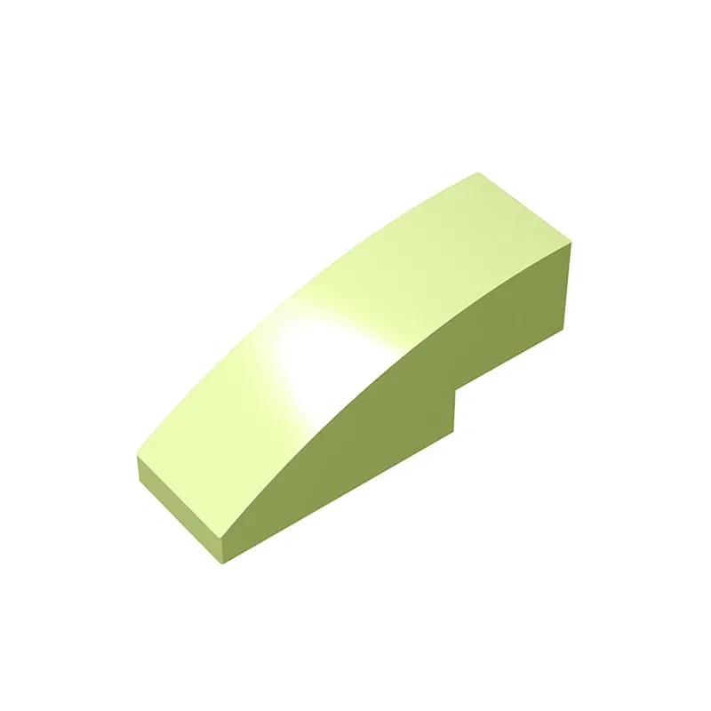 Color: Apricot - Gobricks 10PCS Assembles 50950 3x1 curved oblique brick Building Blocks Bricks Bulk Model City Classic Toy Boys Girls Kids Gift