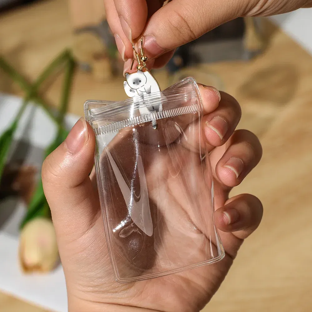 Size: XL, Color: Yellow - 100/10Pcs PVC Jewelry Package Bags Thicken Self Sealing Pouches Anti-Oxidation  Earring Necklace Clear Organizer Bag Reusable