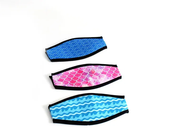 Color: GRAY, Bundle: Bundle 1 - Double-layer back head mask hair care belt snorkeling mask belt commonly used hair care strap diving mask protective sleeve mask