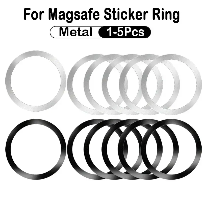 Color: Sky Blue - 2024 Stainless Steel Universal Magnetic Metal Plate Ring For Magsafe Wireless Charger Iron Sheet Sticker Magnet Car Phone Holder