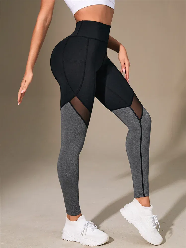 Size: M - Women Gym Yoga Butt Lifting Leggings High Waist Quick Dry Sports Pants With Elastic Waistband Exercise Trousers Workout Leggings