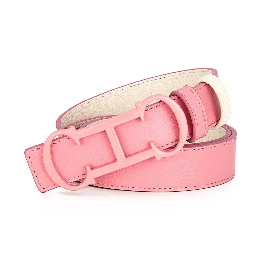 Color: Green, Belt Length: 70cm - CILMI HARVILL CHHC New Women's Belt Solid Color Matching Gift Box Packaging Christmas Fashion Versatile Imprinted Letter Design
