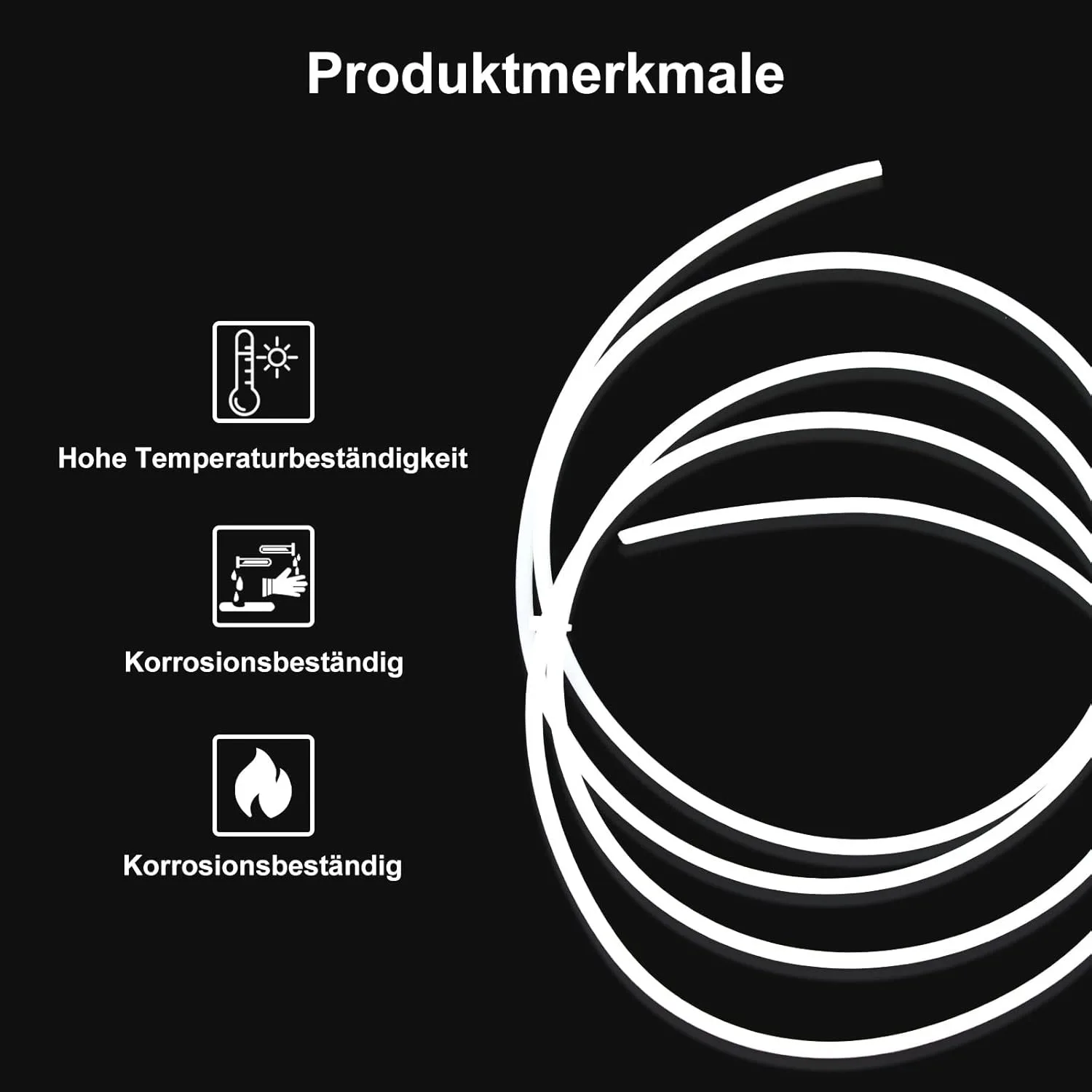 Color: WHITE - Creality 1M 2M 3D Printer PTFE Tube Bowden Tubing Upgrades with 8x PC4-M6/PC4-M10 3D Printer Bowden Tube  for 1.75mm Filament