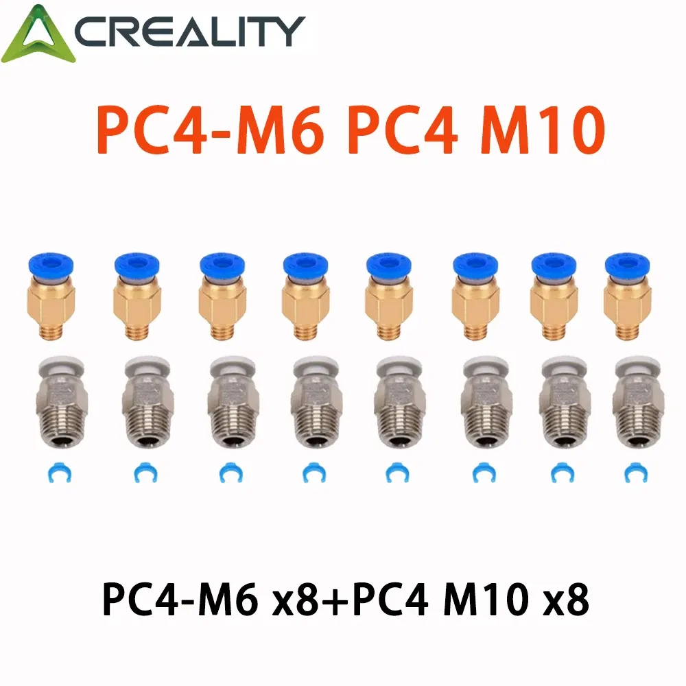 Color: WHITE - Creality 1M 2M 3D Printer PTFE Tube Bowden Tubing Upgrades with 8x PC4-M6/PC4-M10 3D Printer Bowden Tube  for 1.75mm Filament