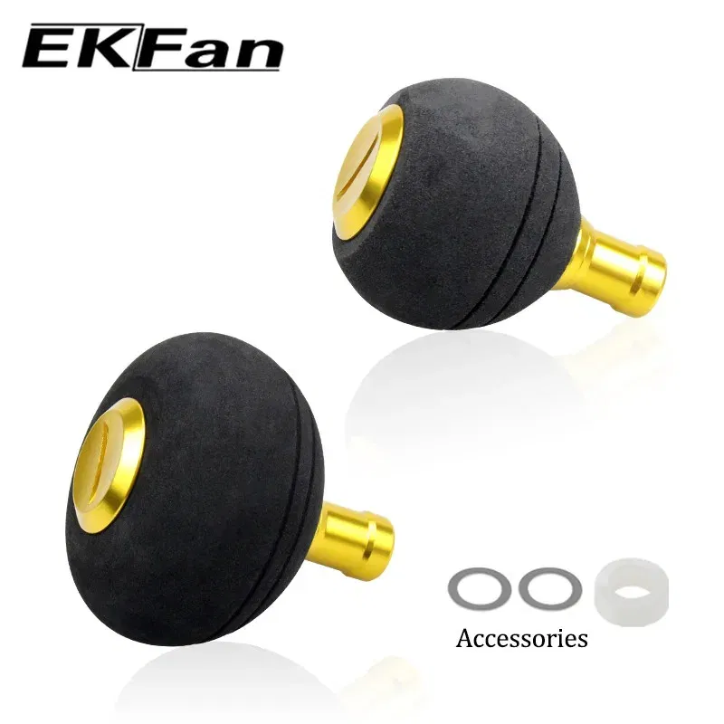Color: Silver - EKfan 40/50MM  EVA Knobs Fishing Reel Handle For SHI&DAI Spining Baitcast 1000-5000