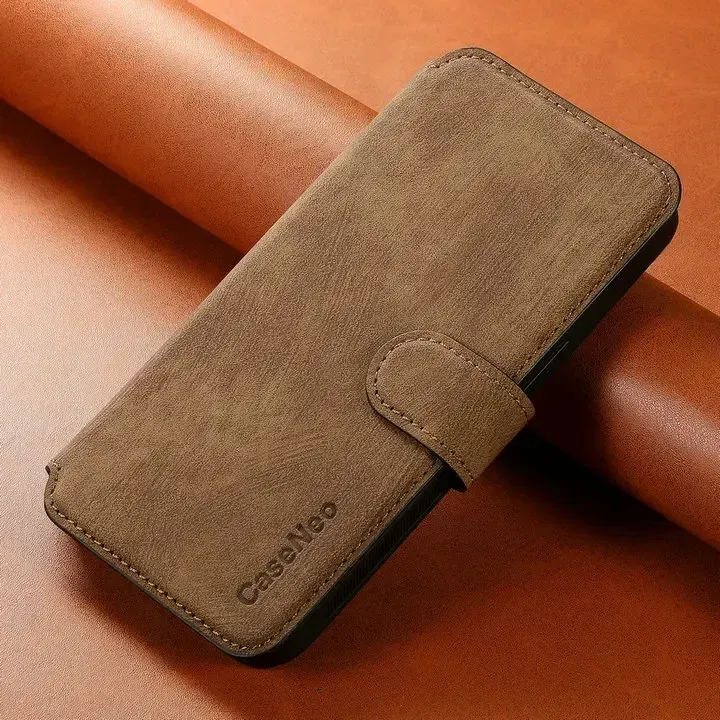 Color: Brown, Material: PVC - For Poco F8 Ultra F7 X7 X6 M6 M7 Pro 5G Luxury Case RFID Leather 2IN1 Detachable Book Funda Xiaomi Poco F6 X5 X 6 F 8 Flip Cover