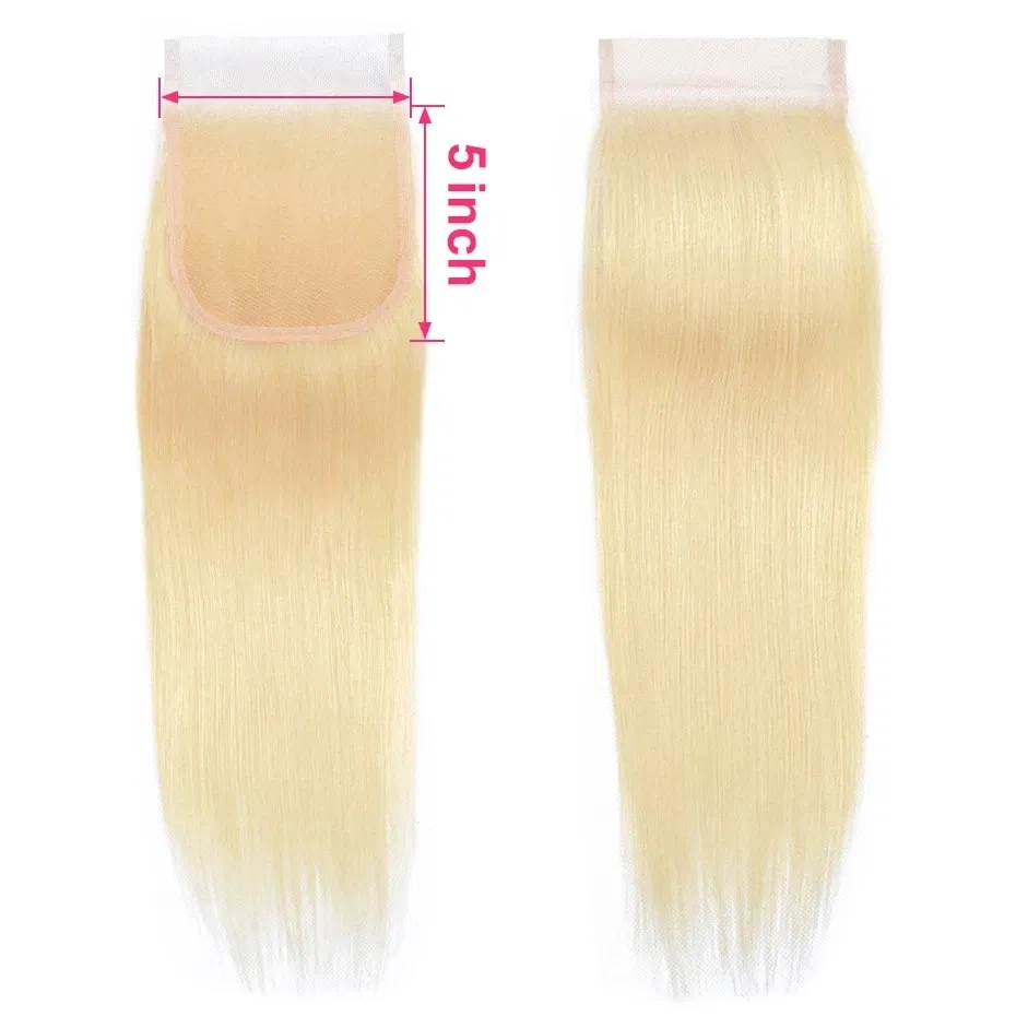 Color: #613, Material Grade: Remy Hair, Stretched Length: 14inches - Eva 5x5 Hd Lace Closure Straight 13x4 Lace Frontal Closure Hand Tied Human Hair Closures Free Part Hd Lace Closure Pre Plucked