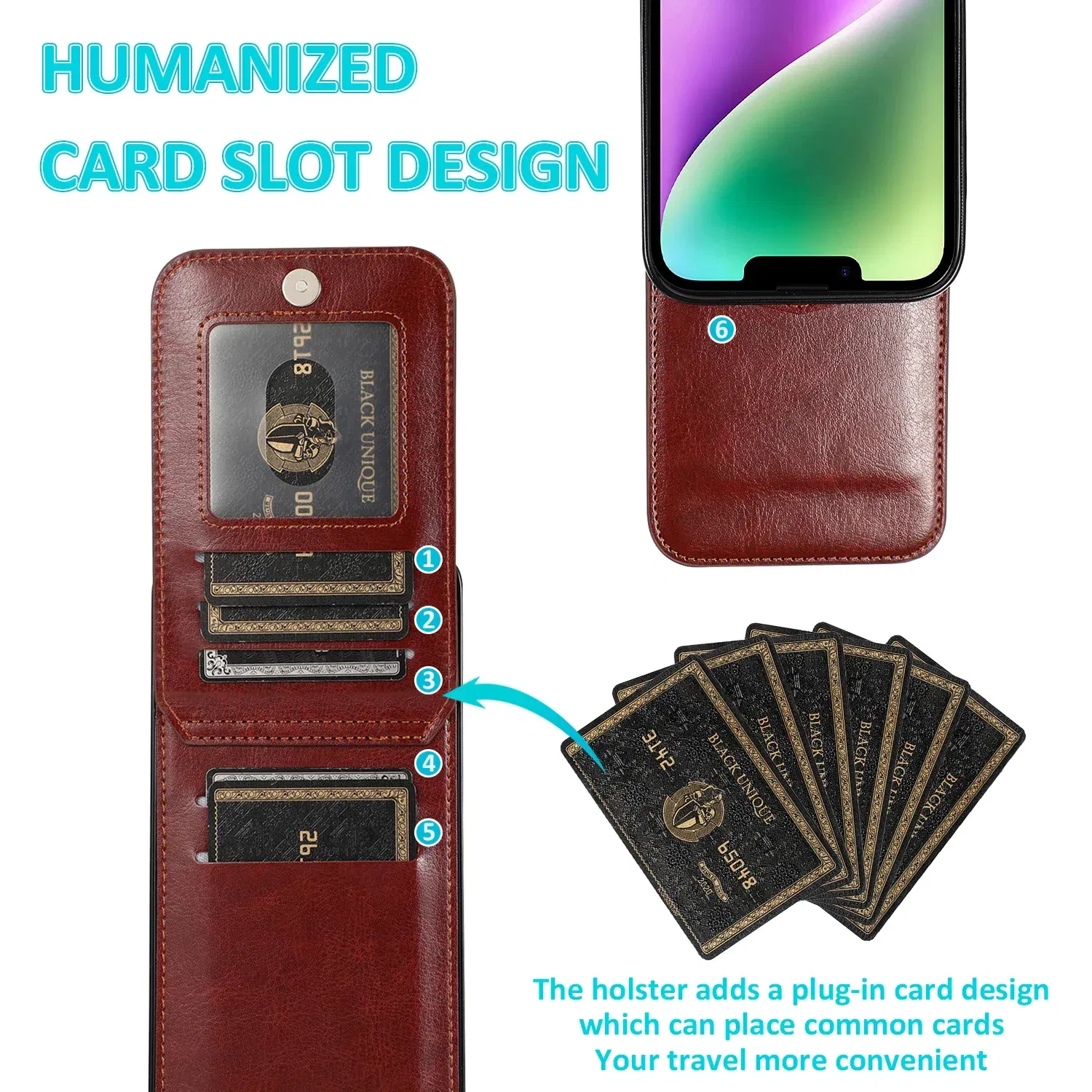 Color: Blue, Material: EVA - Faux Leather Wallet Kickstand Phone Case for IPhone 13 12 Mini 16E 16 15 14 11 Pro Max X XR XS 7 8 Plus Case with Credit Card