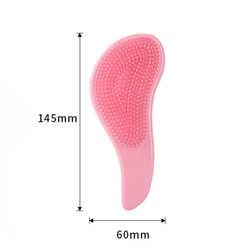 Color: Green - Children Magic Handle Detangle Hair Comb Shower Massage Hairbrush Anti Static Massage Hair Brush Woman Salon Hair Accessories