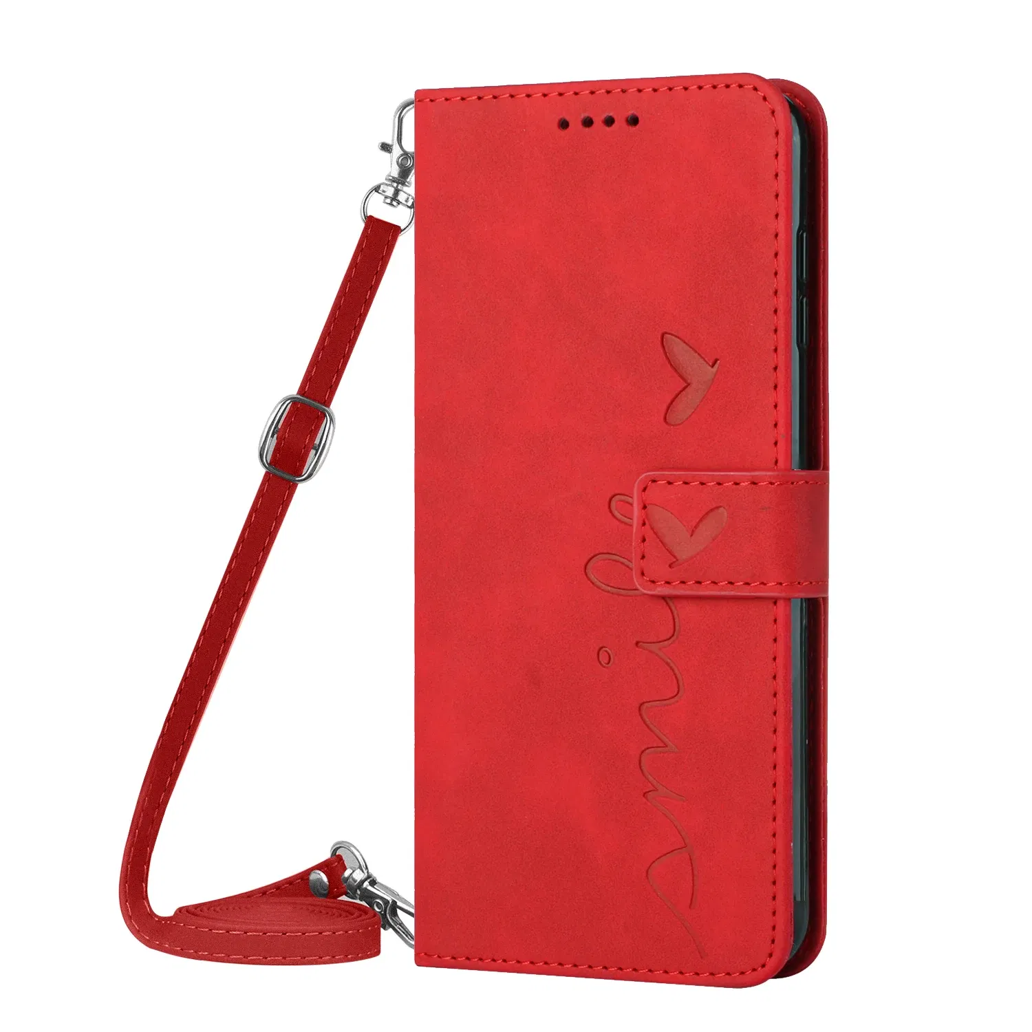Color: SKY BLUE, Ships From: CHINA, Material: CANVAS - Love Heart Strap Leather Crossbody Phone Wallet Case Book Stand For Google Pixel 8 7 Pro 8A 7A 6A Girls Cute Shoulder Cover