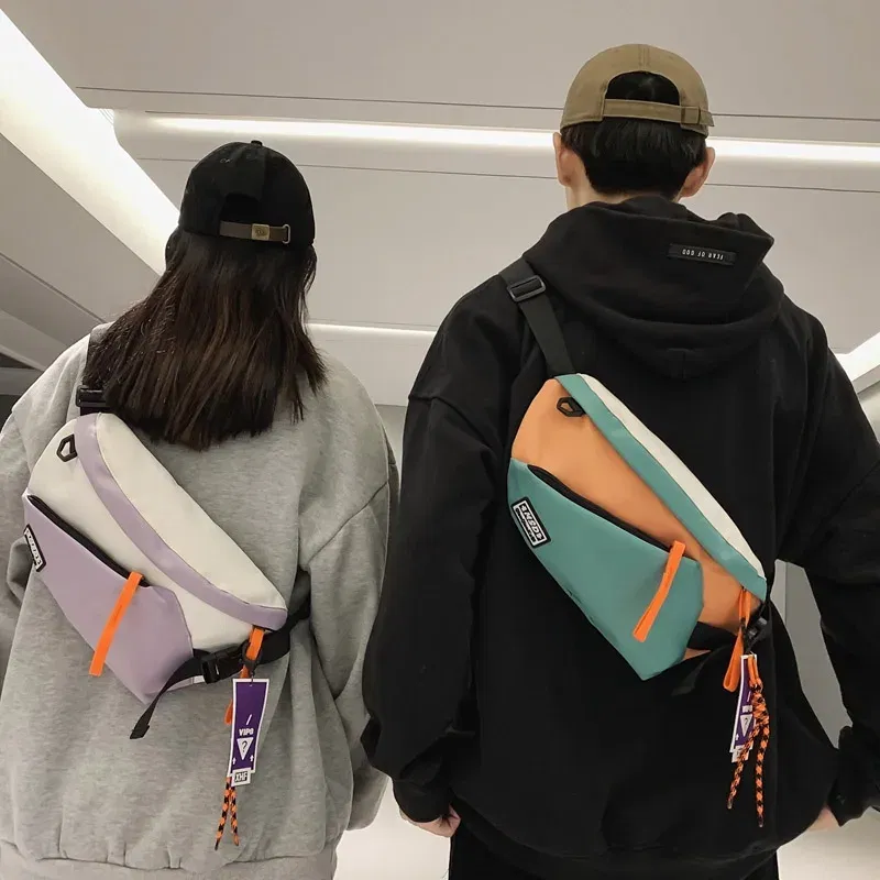 Color: black - Chest Rig Bag Women Fanny Pack Streetwear Chest Bags Multi-function Unisex Nylon Hip hop Waist Bag Phone pocket