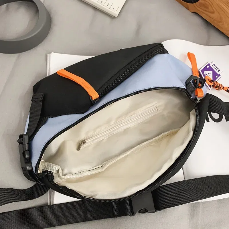 Color: black - Chest Rig Bag Women Fanny Pack Streetwear Chest Bags Multi-function Unisex Nylon Hip hop Waist Bag Phone pocket