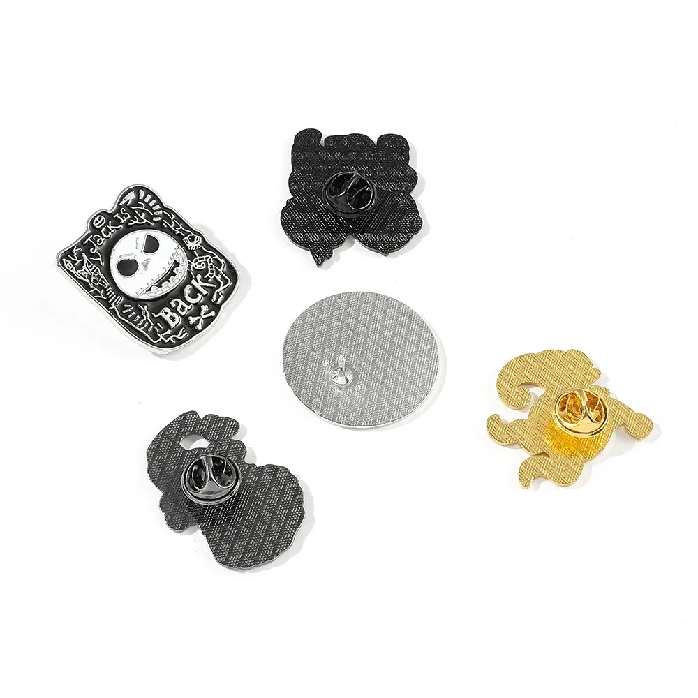 Metal color: Antique Silver Plated, Ships From: CHINA - Disney The Nightmare Before Christmas Enamel Pin Cartoon Figure Sally Jack Skellington Metal Badge Brooch Kawaii Accessories