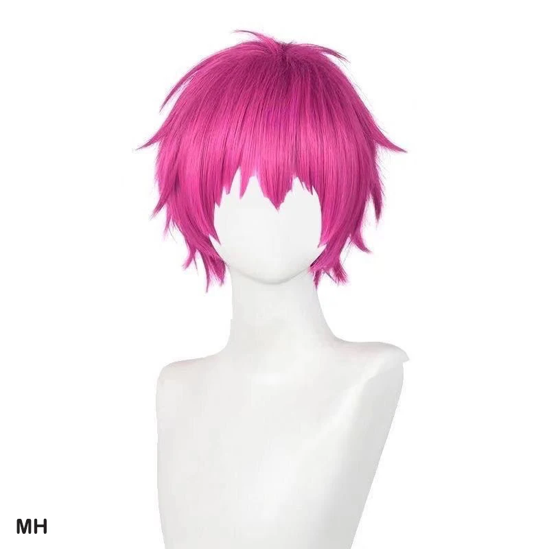 Color: Auburn, Stretched Length: 12inches - Unisex Short Bob Cosplay Wig with Bangs | Blonde Purple Gray Color | Halloween Party Lolita Costume Wig