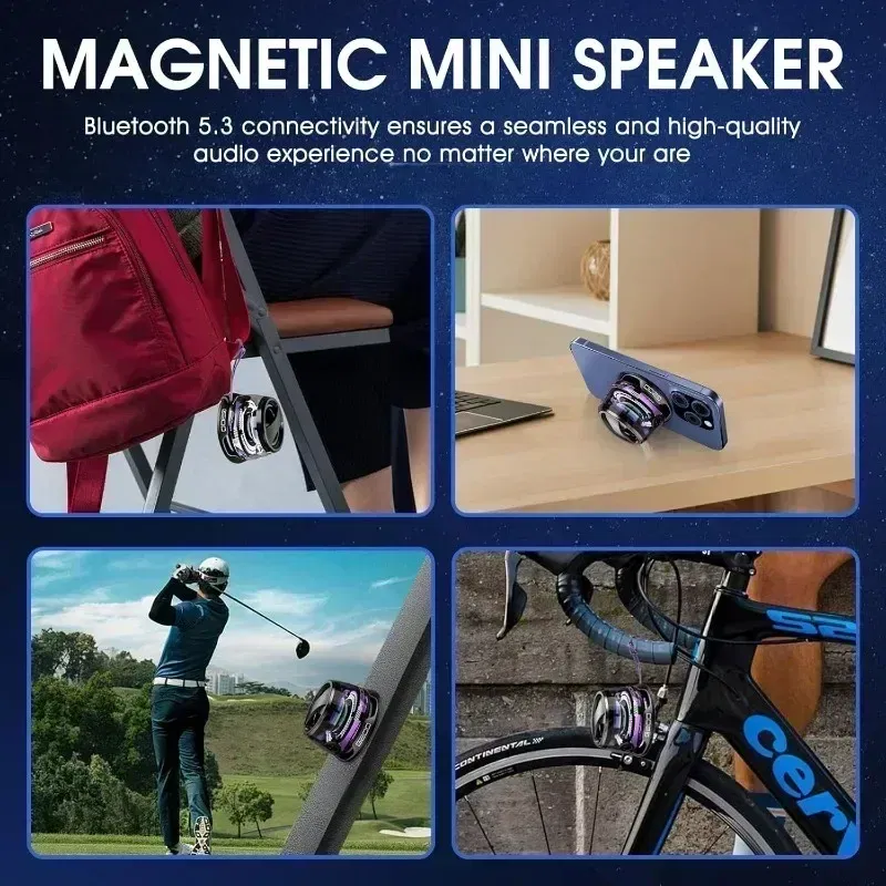 Color: Brown, Ships From: CHINA - Portable Bluetooth Speaker G200 RGB Lighting Magnetic Speaker BT5.3 Mini Sound Box 7 Hours Playback Phone Holder