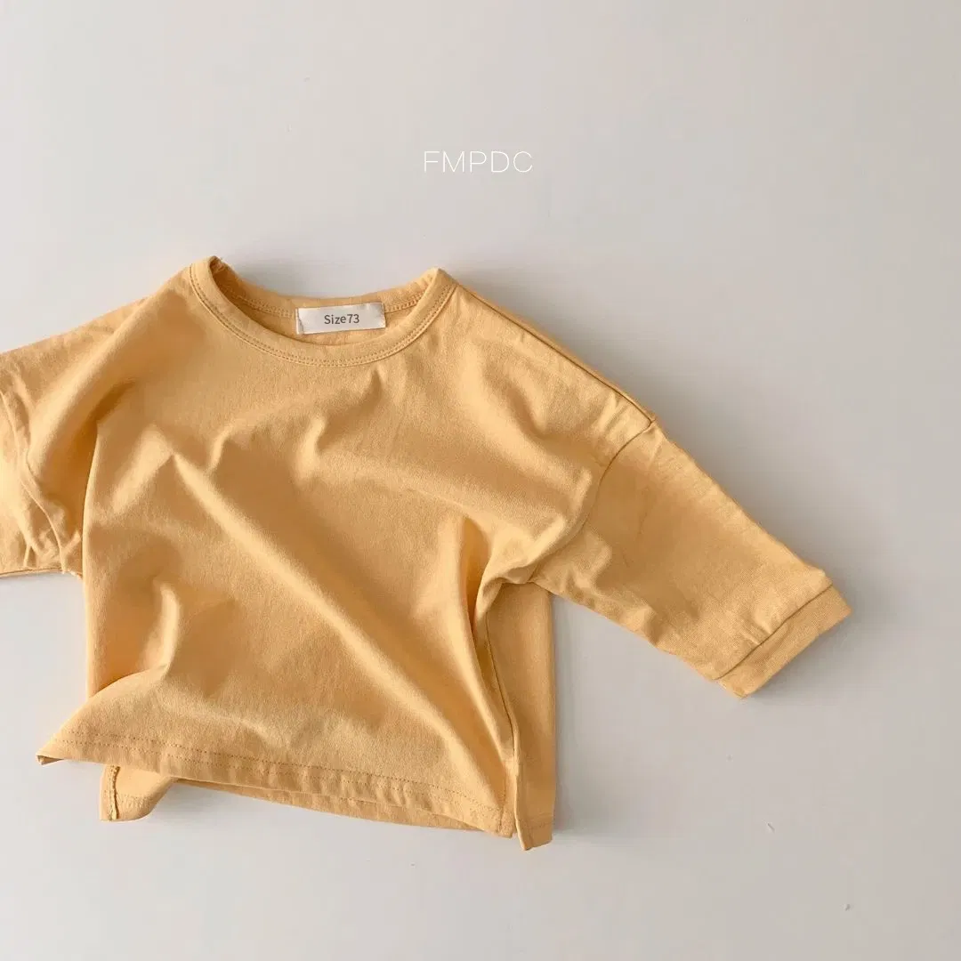 Color: Lavender, Kid Size: 18M - Korea Baby Tee 2023 Baby Autumn Clothes Basic Soft Bottoming Shirt Toddler Girl Clothes T-shirts Baby Boys Clothes Tank Tops New