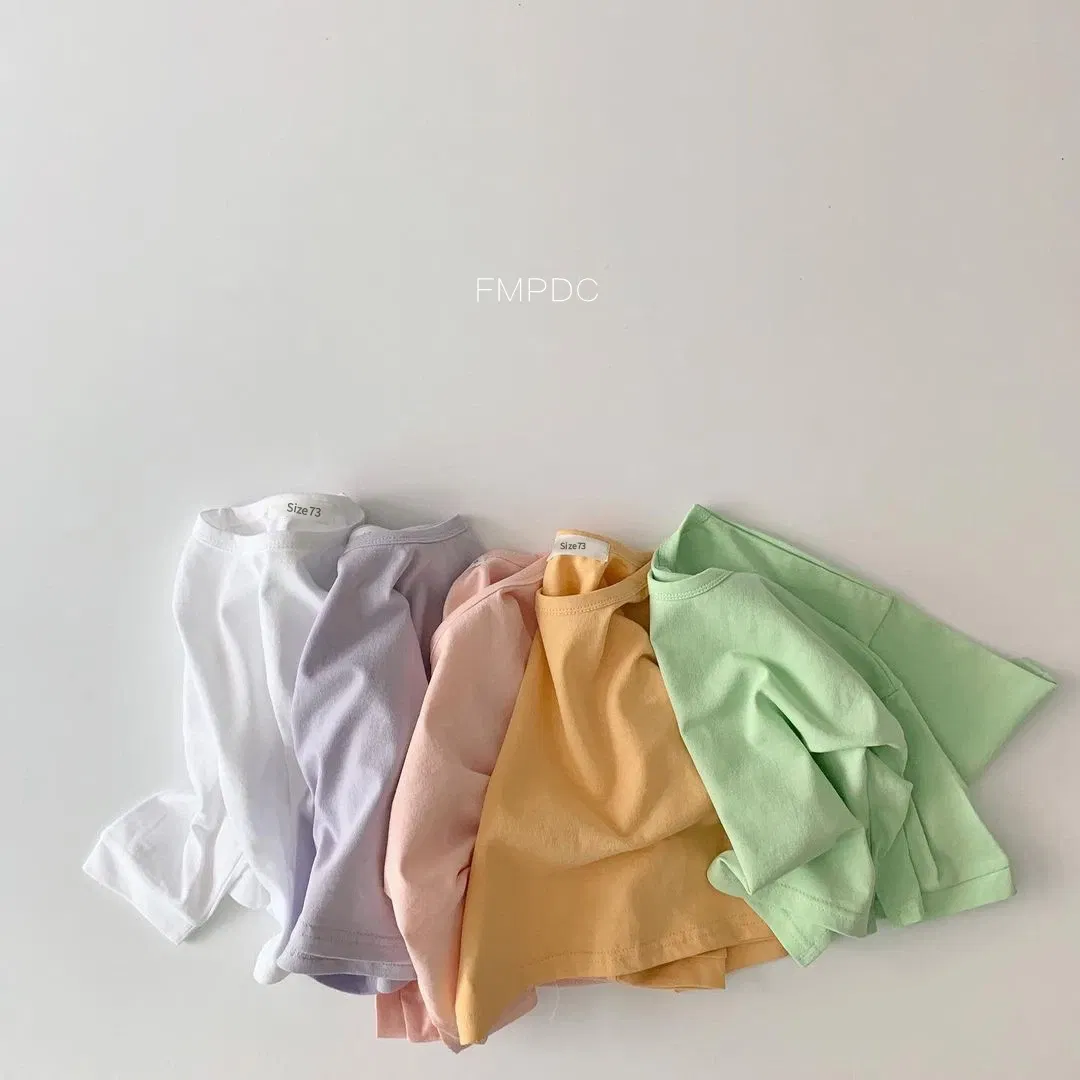Color: Lavender, Kid Size: 18M - Korea Baby Tee 2023 Baby Autumn Clothes Basic Soft Bottoming Shirt Toddler Girl Clothes T-shirts Baby Boys Clothes Tank Tops New