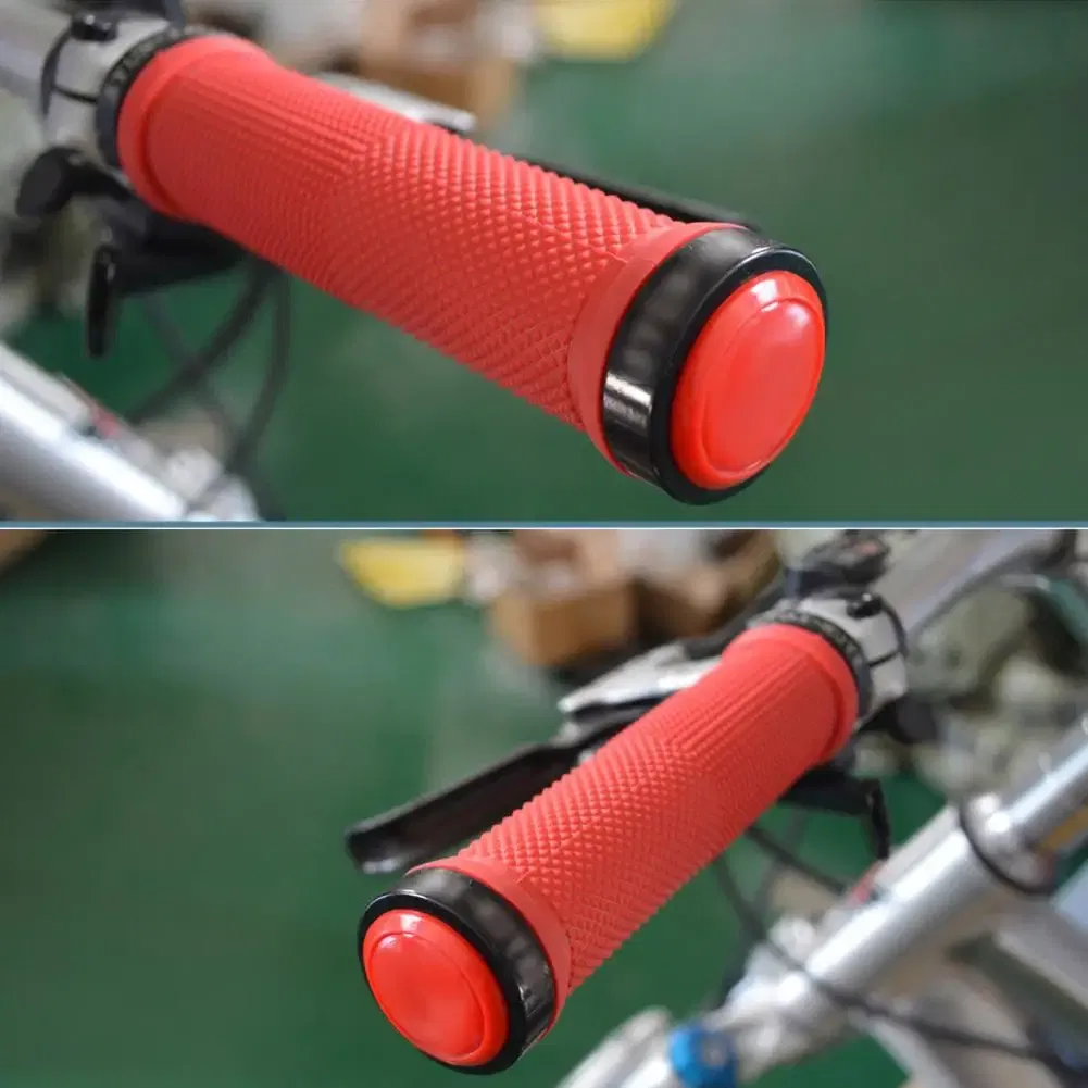 Color: Red - 2Pcs Mountain Bicycle Cycling Rubber Handlebar 17-22mm End Stopper Plugs Caps  End Stopper Plugs Caps