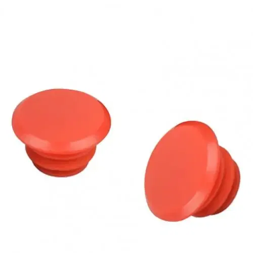 Color: Red - 2Pcs Mountain Bicycle Cycling Rubber Handlebar 17-22mm End Stopper Plugs Caps  End Stopper Plugs Caps