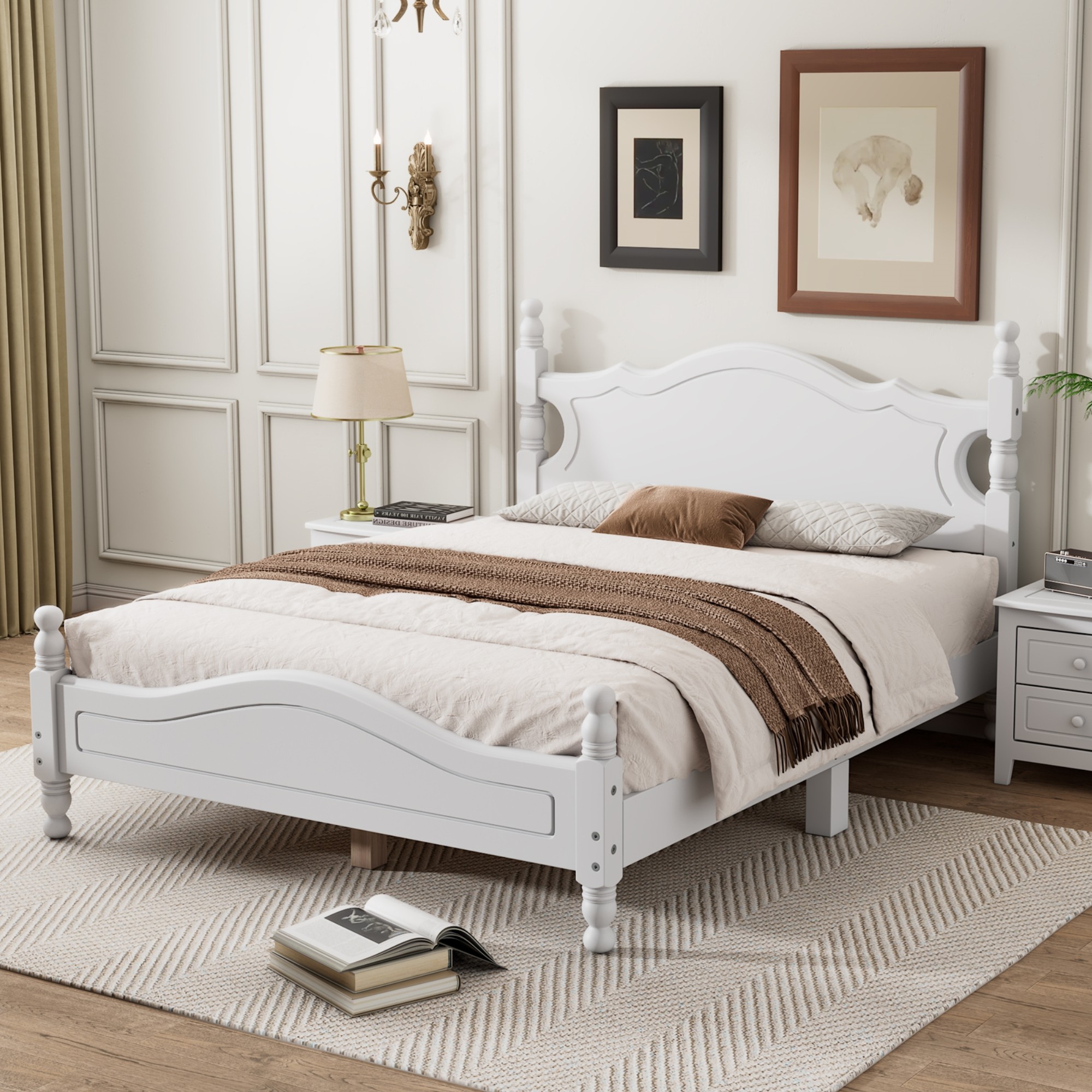 White Double Bed Frame