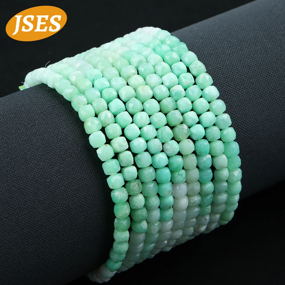 Color: green, Item Diameter: 5mm, Ships From: CHINA - A++ Natural Australia Chrysoprase Gradient Color Faceted Cube Beads for Jewelry Making Stone Bracelet Beads DIY Gift Accessories