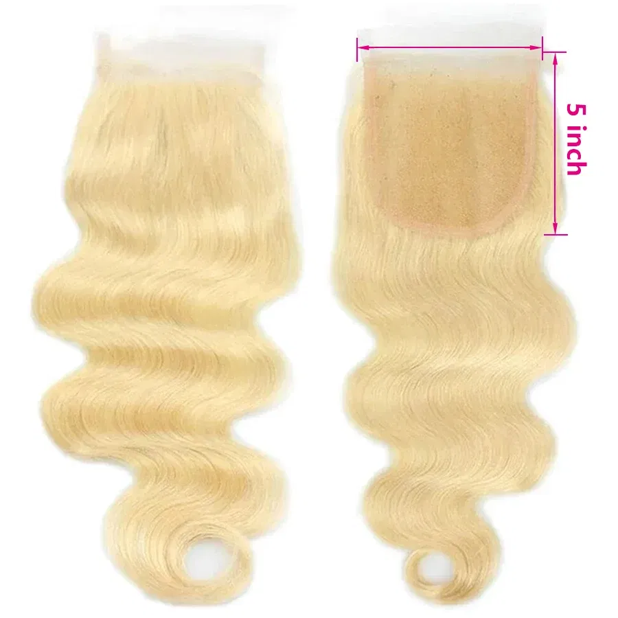 Color: P27/613, Material Grade: Remy Hair, Stretched Length: 14inches - Eva 5x5 Hd Lace Closure Straight 13x4 Lace Frontal Closure Hand Tied Human Hair Closures Free Part Hd Lace Closure Pre Plucked