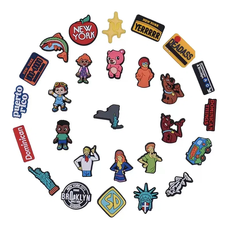 Color: WHITE, Ships From: CHINA - Cute Word Shoe Charms Anti  Club  Rockin Croccin Heart Hella Hyphy Golden State Peace Sad Black  Buckle Accessories