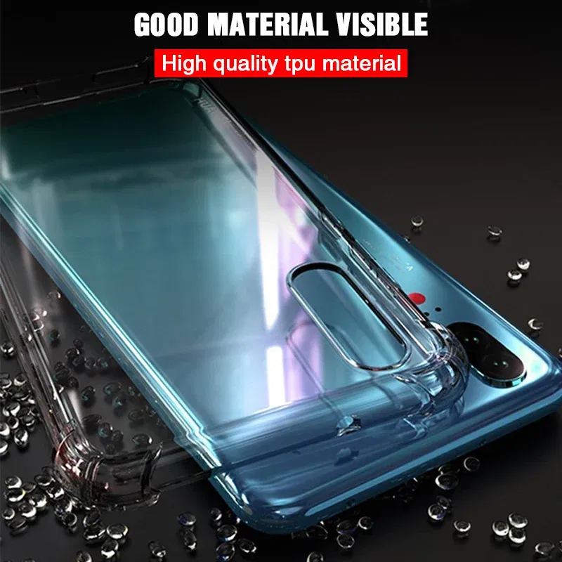 Color: Beige, Material: CANVAS - Soft TPU Silicone Shockproof Phone Case For Huawei Honor 8X MAX 9X X10 Play 3 3E 4T Pro Transparent AirBag Anti Knock Back Cover