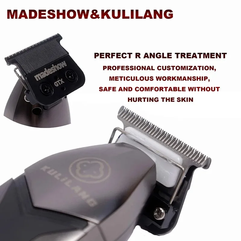 Color: black - Madeshow KULILANG M6 M11 R55 Ultra Thin Original Blade Professional Hair Trimmer 0mm Cutter Head Clipper Replacement Accessories