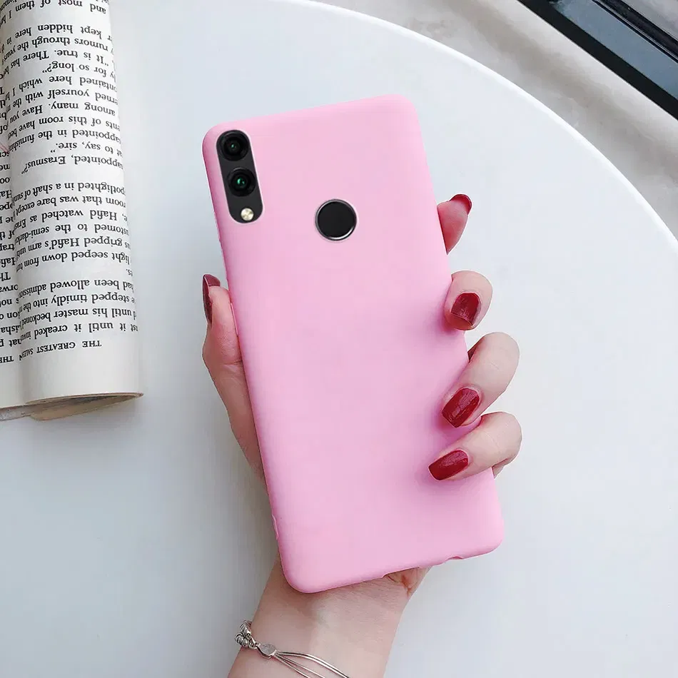 Color: Pink, Material: PVC - Matte Soft Fundas for Huawei Honor 8X 8A 8C 8S 9 9A 9X 9C 9S 10 10X 20 lite 20S Mate 10 20 lite Mate 20 Pro Silicone Phone Cases