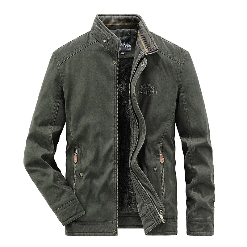 Color: Khaki, Size: M - Men Zipper Fleece Jackets Military Waterproof Windproof Cargo Jacket Outdoor Multi-pockets Tactical Climb Fishing Cycling Jacket