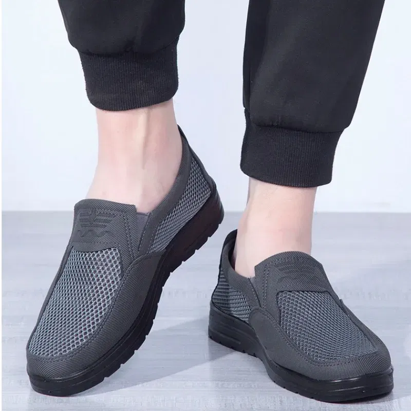 Color: Dark Grey, Shoe Size: 45 - 2023 Summer Hot sale Sneakers Men Fashion Casual Walking Shoes  Breathable Mens Loafers Zapatillas Hombre men casual shoes