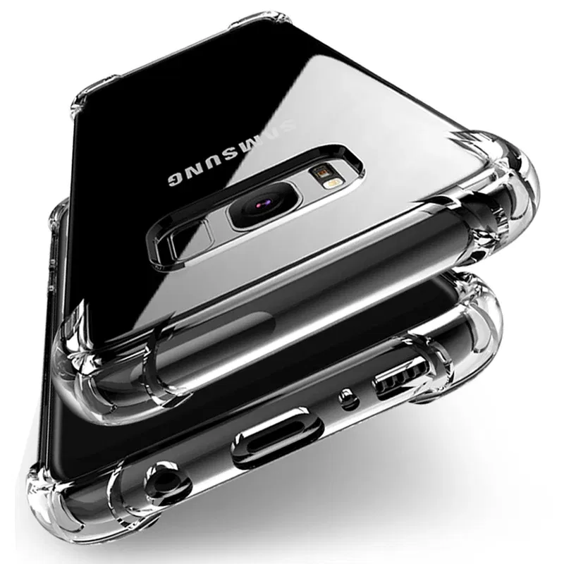Material: ABS - Clear Case For Samsung Galaxy S20 S21 FE S22 S10 S9 S8 Plus S10E Note 8 9 10 20 Plus ShockProof Transparent Soft Cover Case