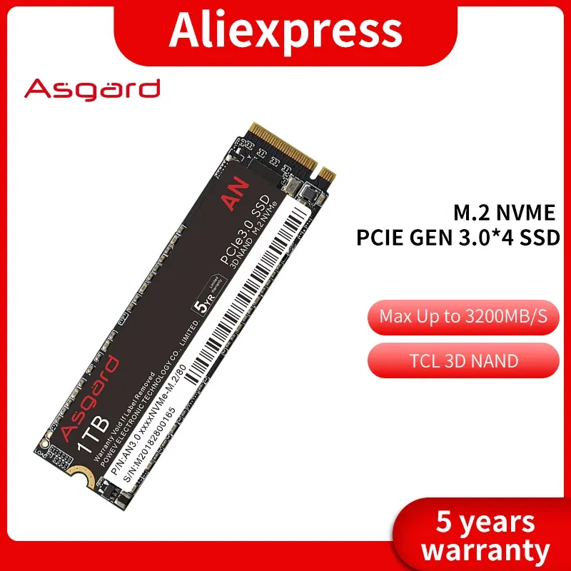 SSD Capacity: 480GB - Asgard  M.2 SSD M2 512gb PCIe NVME 512GB 1TB 2TB Solid State Drive 2280 Internal Hard Disk for Laptop  Cache