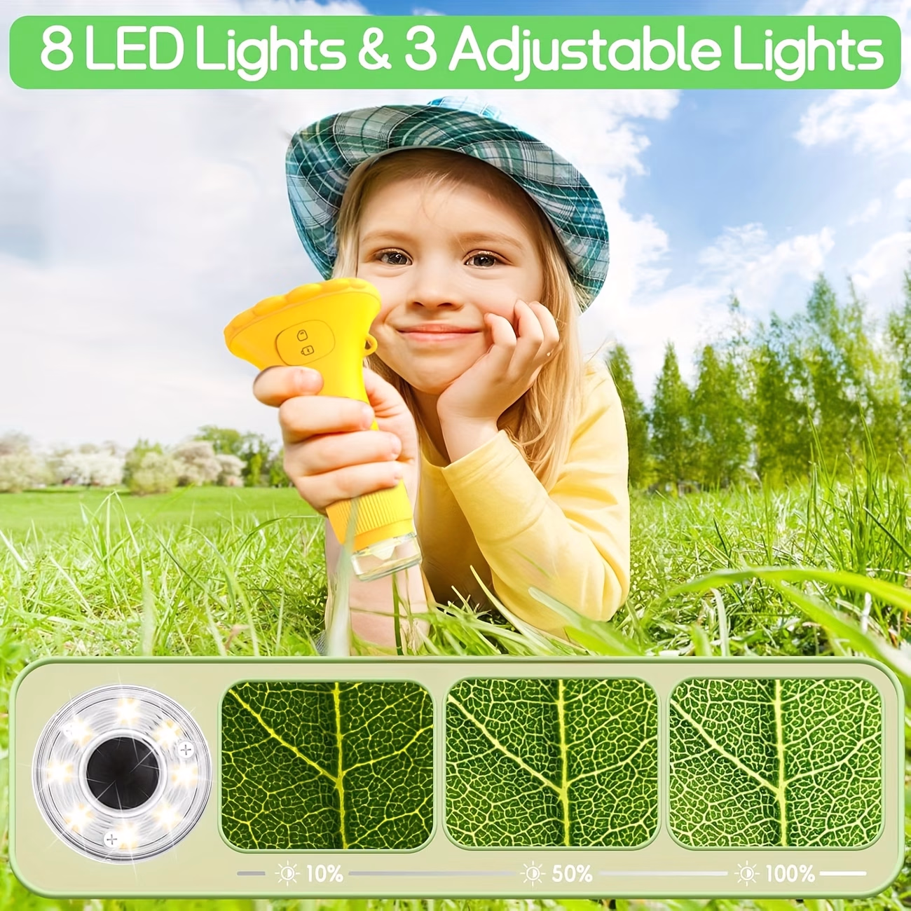RIVGOT® Portable HD Mini USB Microscope for Kids – Ideal for Science Learning and Outdoor Exploration