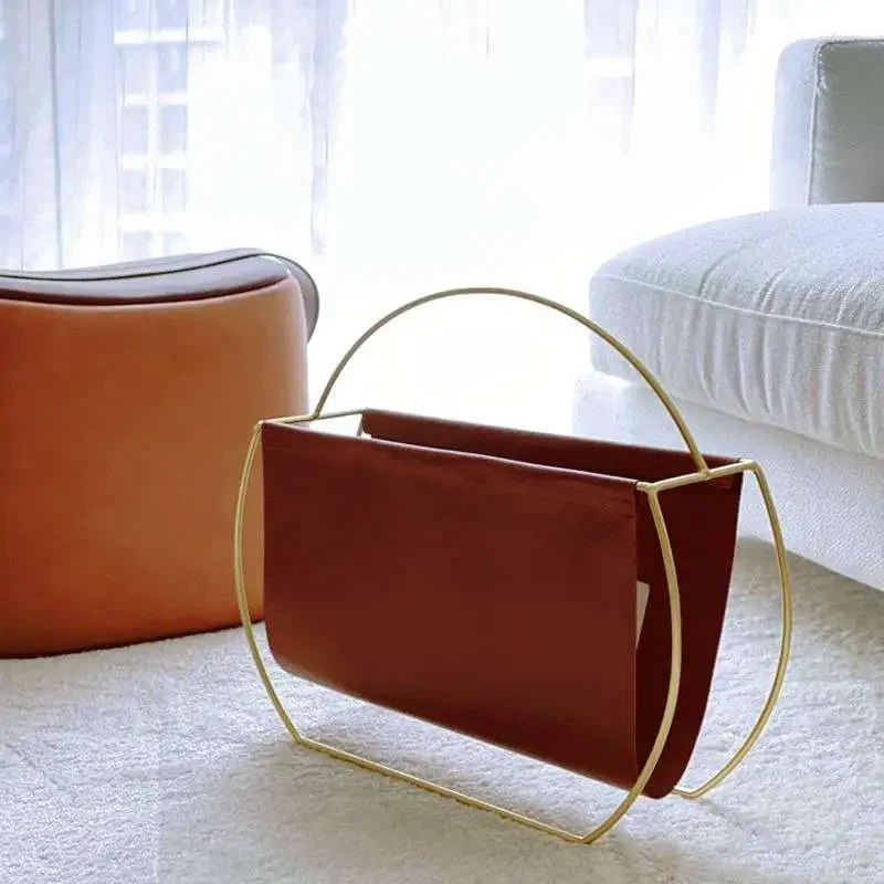 Leather Magazine Holder