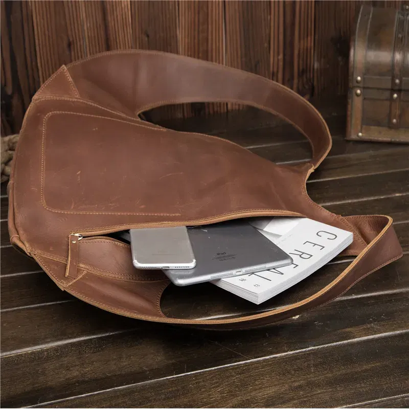 Color: Blue, Size: 15 inches, Ships From: CHINA - 2108 Man Woman Backpack Genuine Leather Shoulder Anti-theft Back Zipper Ipad Phone Pocket Pouch Business Travel Mochila Gifts