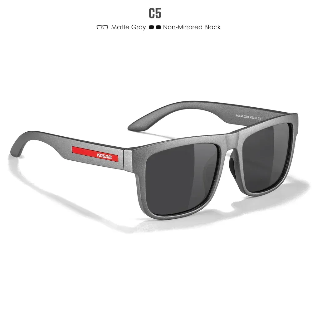 Lenses Color: PURPLE, Frame Color: WHITE - 2024 KDEAM New Polarized Sunglasses For Men White Frame UV400 Protection Lens Black Driving  Sun Glasses Fishing Eyewear