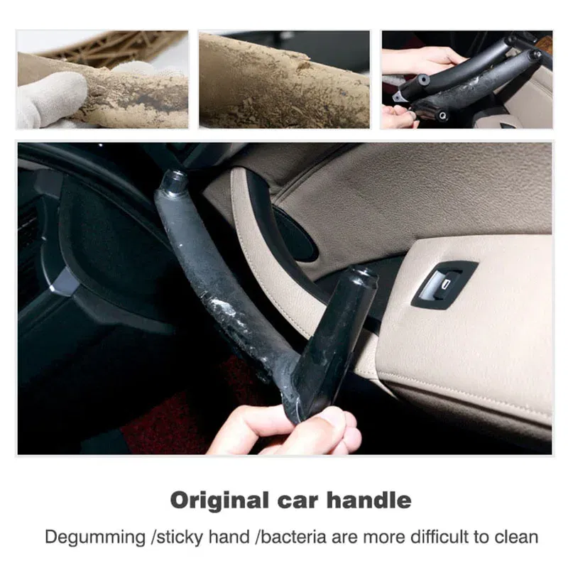 Color: Beige - Right rudder driving Inner Door Handle For BMW E70 E71 E72 X5 X6 Panel Pull Trim Cover 5141-6969 401 5141 6969 402 Black Beige