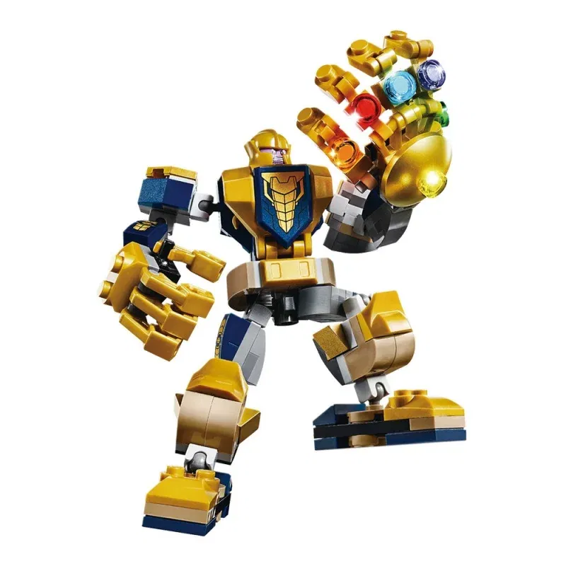 Color: Yellow, Size: S - 28cm Marvel anime, Avengers, Captain America, Iron Man: 120PCS/piece building block toy, birthday gift for children