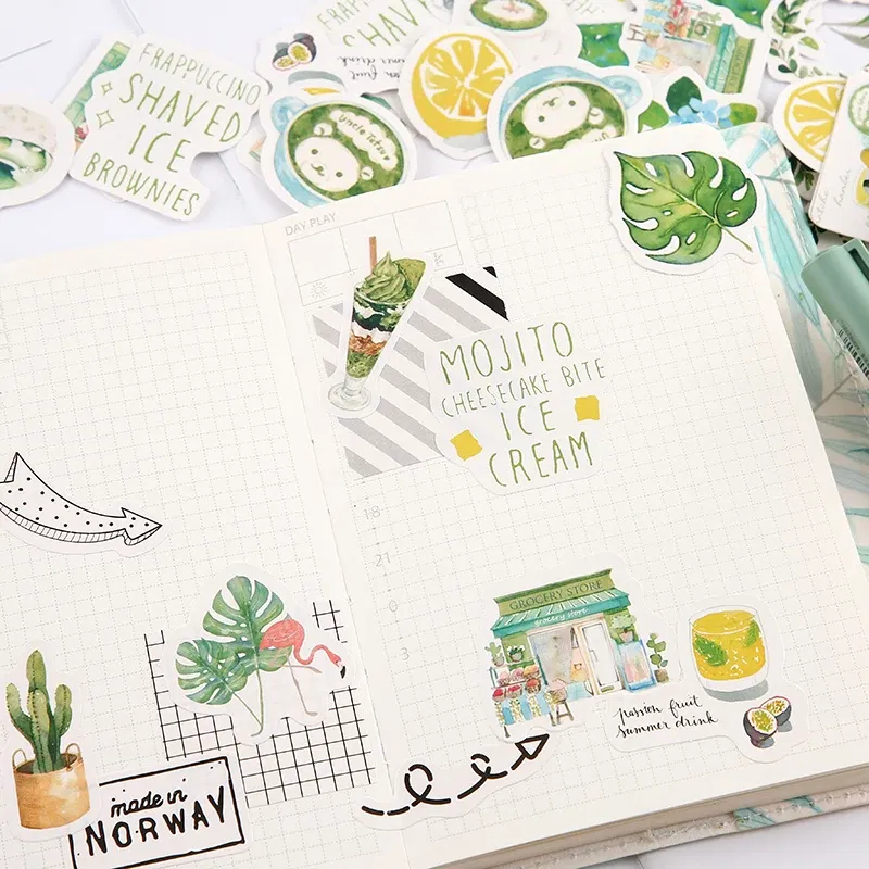Color: WHITE - Star Ocean Decorative Stationery mini Stickers set Scrapbooking DIY Diary Album Stick Lable