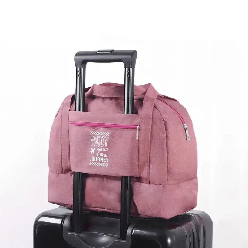 Color: Gold - Double-Layer Waterproof Travel Bag for Gym & Swimming -Portable Handheld Dry/Wet Separation Cosmetic Toiletry Storage Unisex Bag