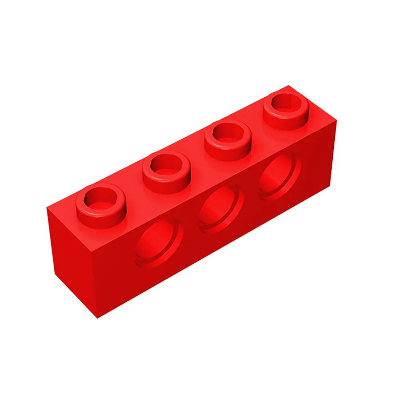 Color: Lime - Rainbow Pig MOC 3701 Brick 1x4 with 3 Holes Building Blocks Classic Brand DIY Assembles Particles Educational Tech Kid Spare Toy