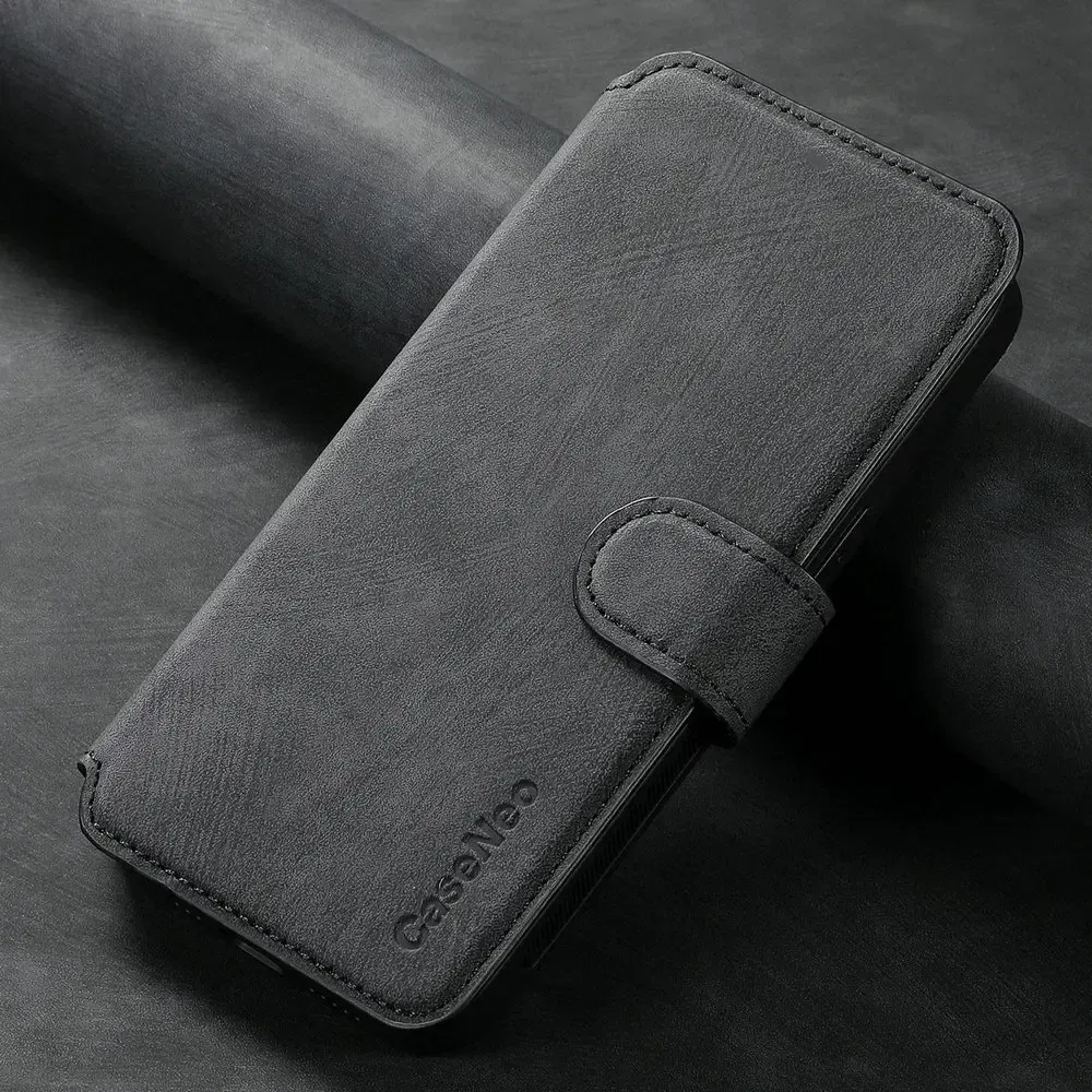 Color: black, Material: Neoprene - For Poco F8 Ultra F7 X7 X6 M6 M7 Pro 5G Luxury Case RFID Leather 2IN1 Detachable Book Funda Xiaomi Poco F6 X5 X 6 F 8 Flip Cover