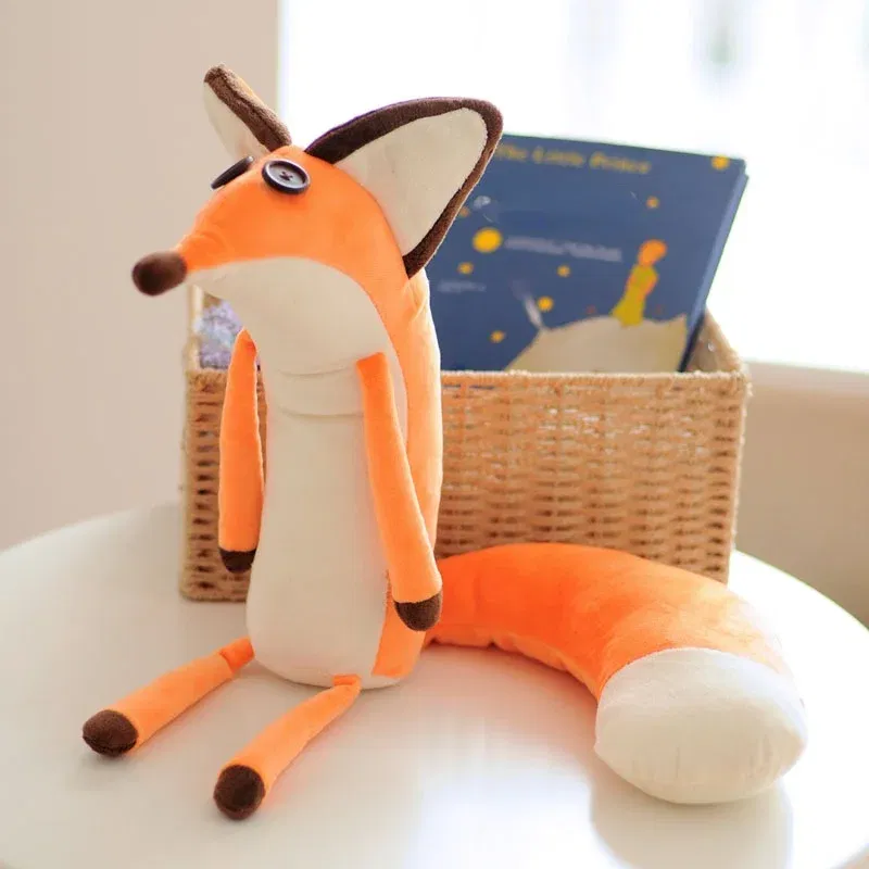 Color: Orange, Height: 31cm-50cm - Potdemiel The Little Prince Le Petit Prince Fox Plush Doll Puppet Toy