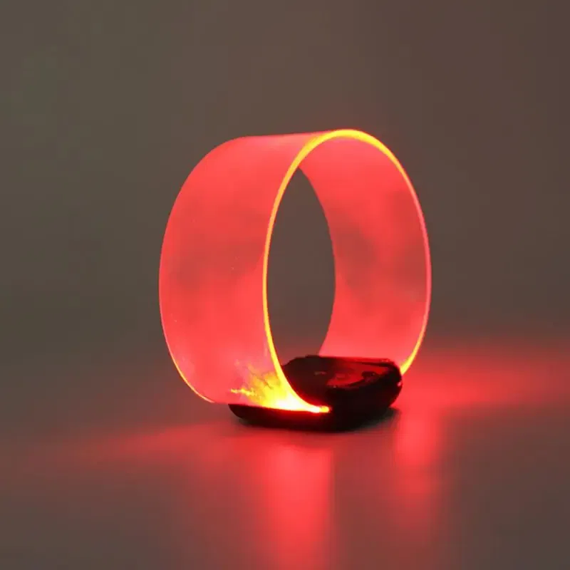 Color: DARK GRAY, Size: L, Ships From: CHINA - LED Light Bracelet Silicone Sound Controlled Led Light-emitting Bracelet Light Band Entertainment Party Wristband Halloween Belt