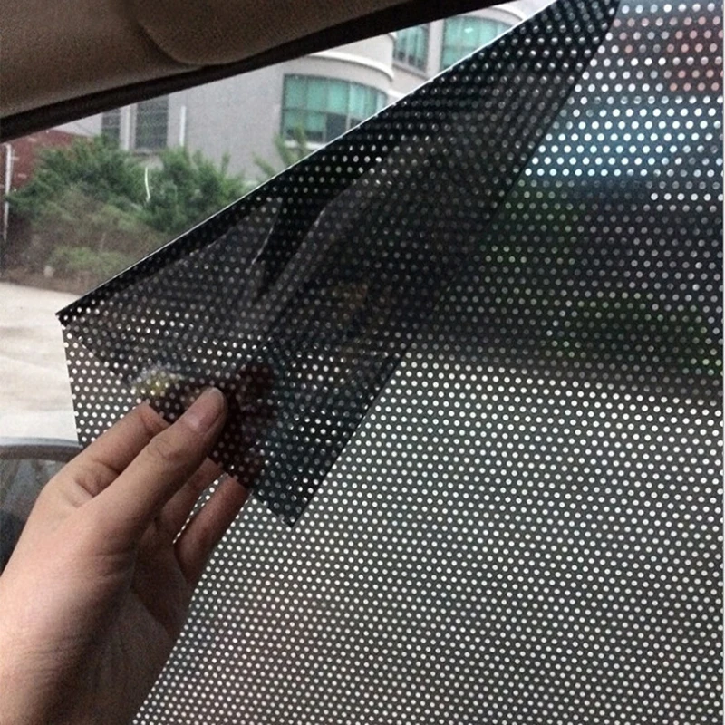 Size: 85*145cm - Car Styling 2pcs/set PVC Car Side Window Sunshades Electrostatic Sticker Sunscreen Film Stickers Cover Automobiles Accessories