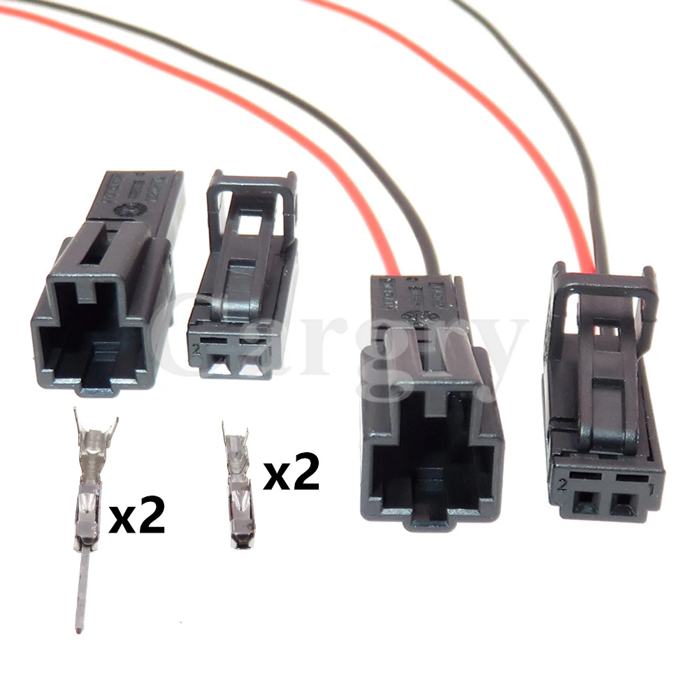 Color: black - 1 Set 2P Automobile Speaker Wire Harness Socket with Wires AC Assembly for VW Audi 1-1534113-1 1534155-1 4B0971832 4E0972575