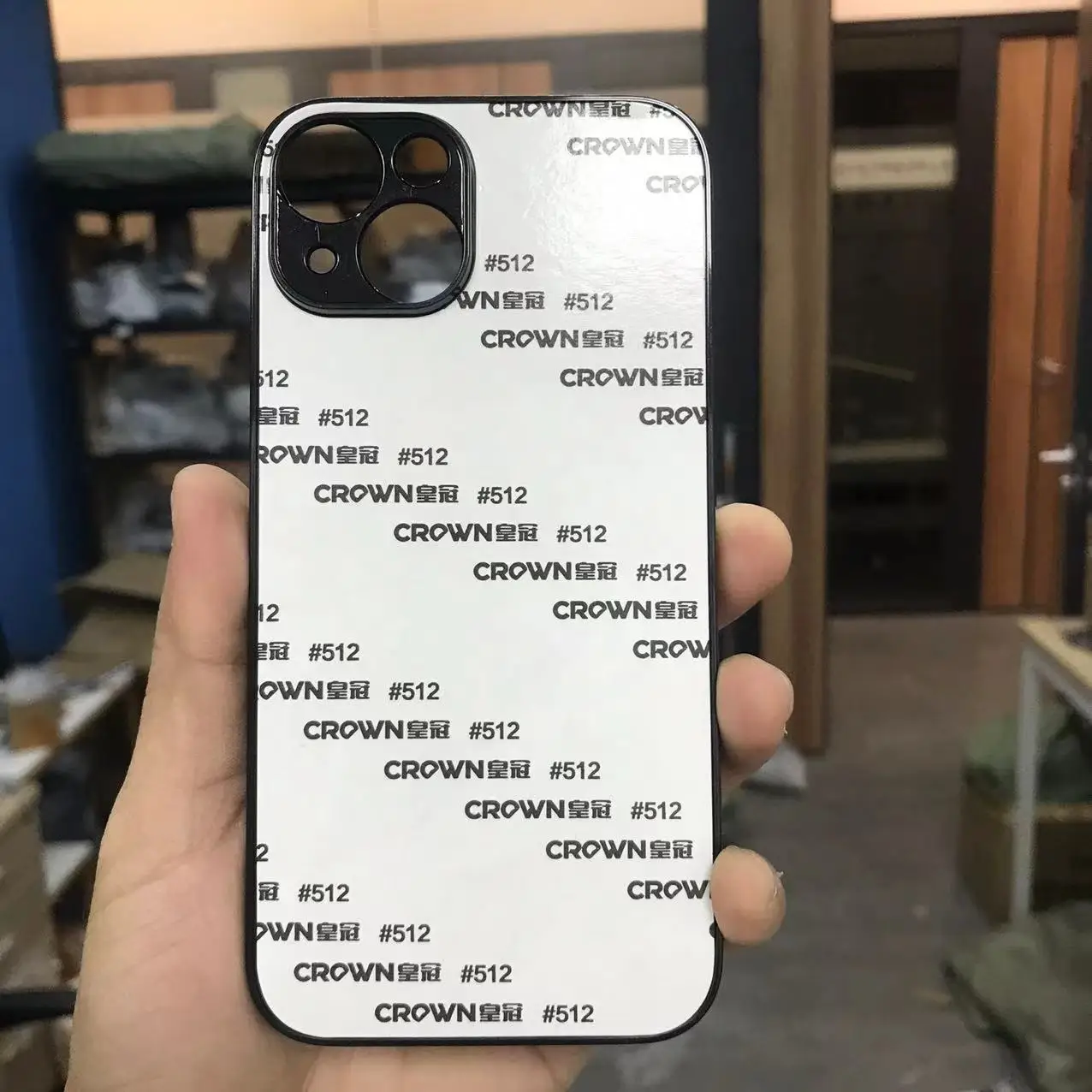 Color: Beige, Material: POLYESTER - 5pcs  plastic Sublimation Blank Cover Case For iPhone 16 15 14 13 12 11 12 Pro Max With Aluminium Plate
